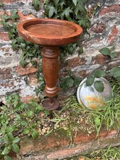 Vintage Wood Plant Stand Metal