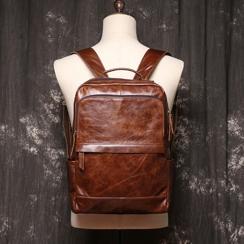 Genuine leather backpack - genuine,