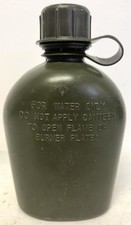 US Military Issue Green Plastic Water Canteen Bottle