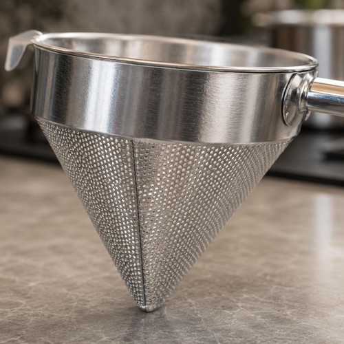 Conical mesh strainer - strainer, deep