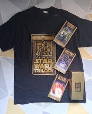 Star Wars Trilogy Special Edition Promo Shirt Size Xl & VHS Tapes Rare Original.