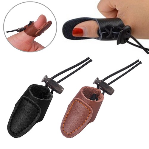 Soft leather thumb ring arrow - ring,