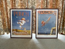 Pair of framed Punch Magazine