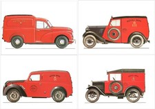 GB National Postal Museum Royal Mail Vans Postcards Set H3 Morris Minor