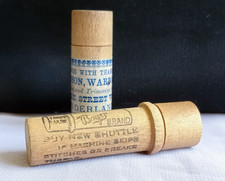 2 Wood Sewing Needle Cases Treen Robinson Ward & Boye Needle Company Chicago