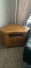 Solid oak cabinet tv stand