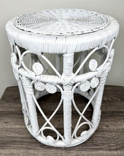 Vtg Wicker Rattan Plant Stand