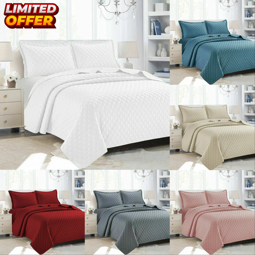 Piece quilted bedspread set - 3,