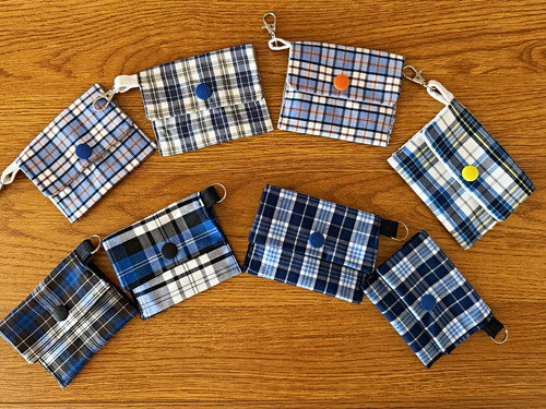 Tartan card money wallet - tartan, for