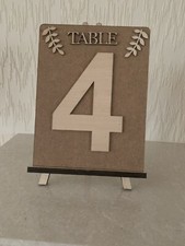 Wedding/Party Easel Table Number Rustic, Wooden Beautifully Made