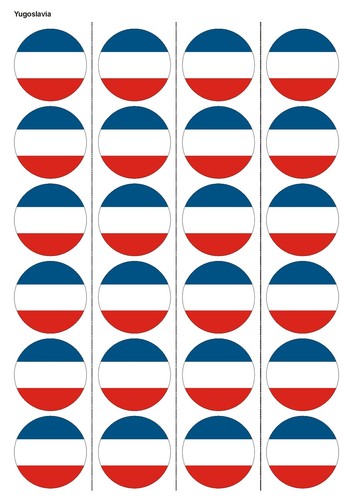 24x precut yugoslavia flag - precut,