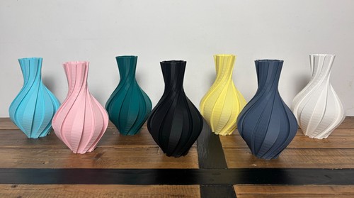Printed vase spiral flower - 3d,