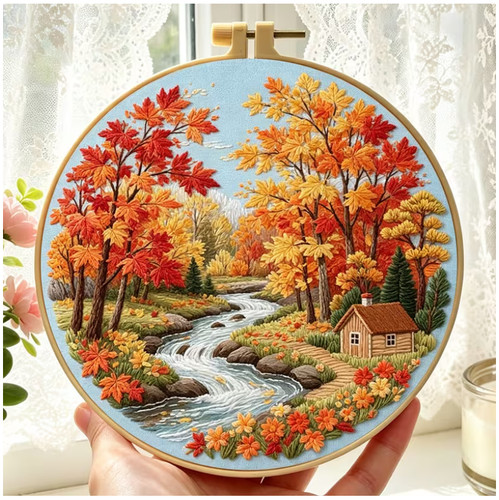Embroidery hoop kit 20cm - hoop,
