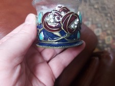 Enamel and Crystal Tea Light