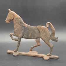 Vintage Cast Iron Door Stop Horse Rustic Country Farm Stable Decor Collectable