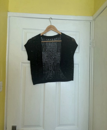 Women black crochet sequin - women,