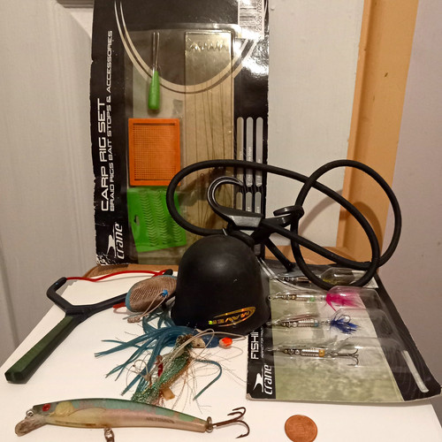 Vintage fishing job lot - job,