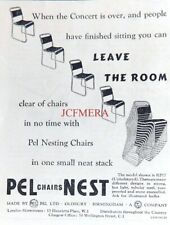 PEL Tubular Steel Nesting Stacking Chairs ADVERT #2 : Small 1952 Print 670/30