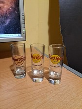 3 Hard Rock Cafe Shot Glasses - Amsterdam, Copenhagen and Barcelona