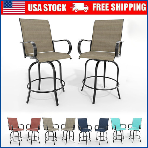 Outdoor swivel bar stools set - stools,