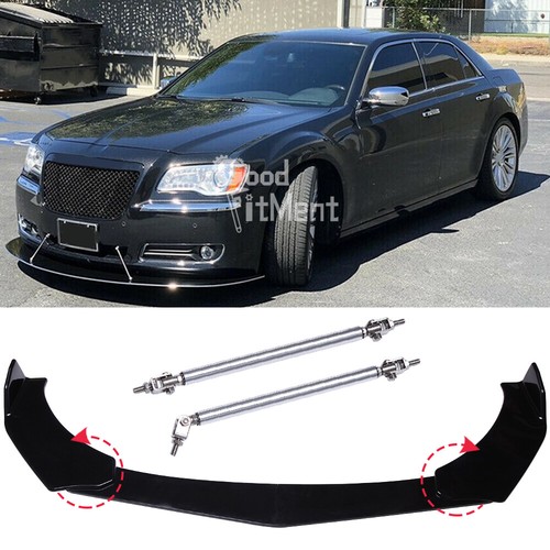 Gloss black car front bumper - black,