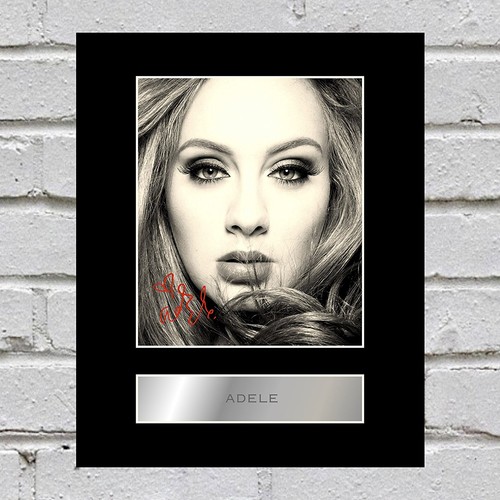 Adele signed mounted - signed,