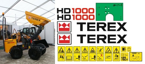 Terex hd1000 dumper - terex, decals