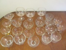 JOB LOT MISMATCH GLASS SUNDAE DISHES ,SWEET/ NIBBLE  BOWLS, TEA PARTIES/WEDDING