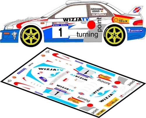 Decals subaru impreza - 1/43,