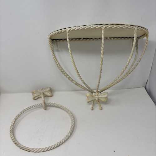 Vtg half circle wall shelf - vtg,