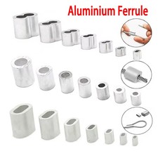 Oval/Round Aluminum Sleeves Clamps for Wire Rope Swage Clip Crimping Loop Sleeve