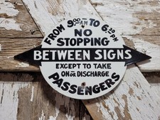 VINTAGE TRAFFIC PORCELAIN SIGN