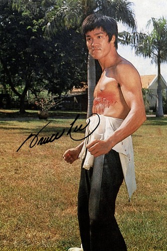 Bruce lee signed 6x4 - signed,