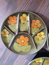 5 Mid-century Hand Painted