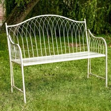 Steel Shabby Chic Garden Bench