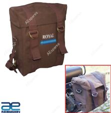 Military Pannier Canvas Bag Brown Fits For Royal Enfield Classic 350 500 AEs