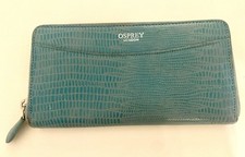 Osprey London Women's Large Leather Zip-Around Purse,good Condition