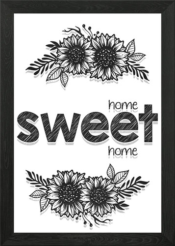 Home sweet - , framed