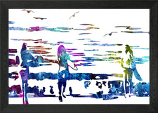 Surfer girl Framed Wall Art