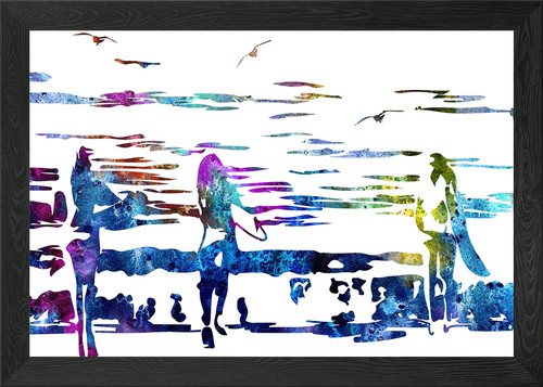 Surfer girl framed - surfer,