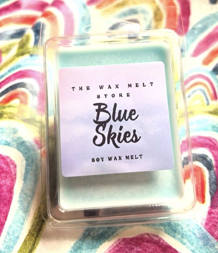 Blue skies soy candle - soy, wax