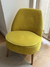 Yellow Velvet Cuddle Chair Loveseat