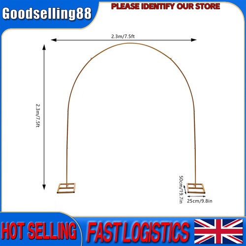 5ft metal arch gold - arch, party