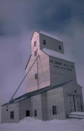 Grain silo globe photo - a4,