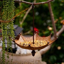 Hanging Bird Feeder Bath Round