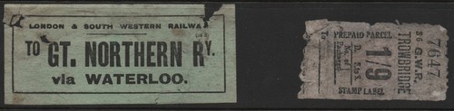 Old railway tickets - -, gt