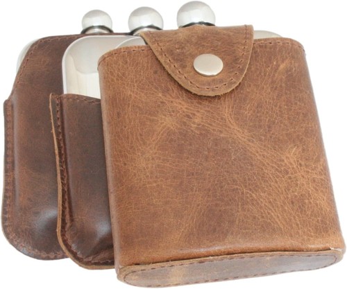 Personalised steel hip flask - steel,
