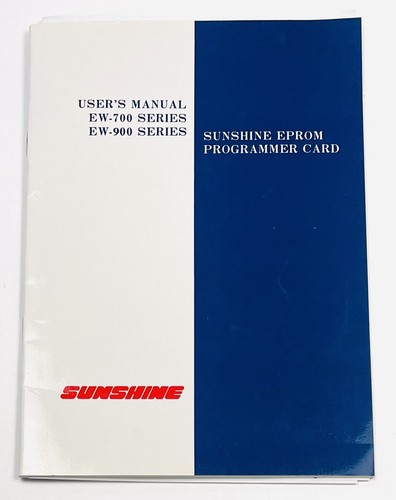 Sunshine eprom programmer card - sunshine,