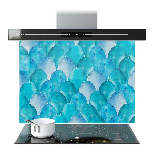 Kitchen glass splashback - kitchen,