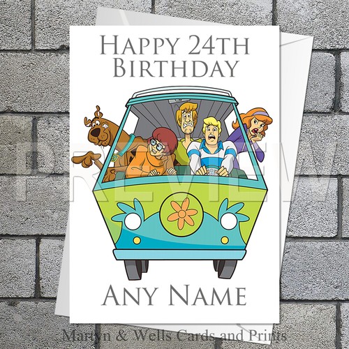 Scooby doo birthday - scooby, card.